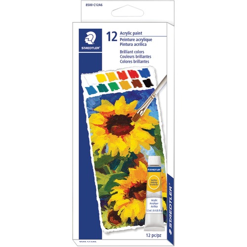 Staedtler Acrylic Paint Tube Set - 12 mL - 12 Assorted Colours