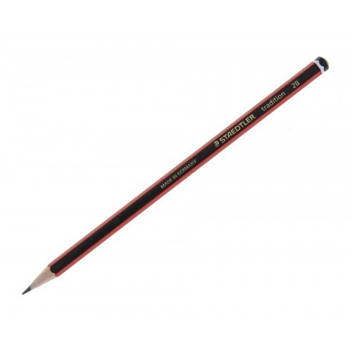 Staedtler Graphite Pencil - 2B Lead - 2 mm Lead Diameter - Graphite Lead - Black Wood, Red Barrel - 2 / Card - Wood Pencils - STD95050