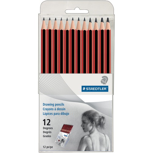 Staedtler Graphite Pencil - 4H, 6B Lead - Graphite Lead - 12 / Pack - Wood Pencils - STD95056