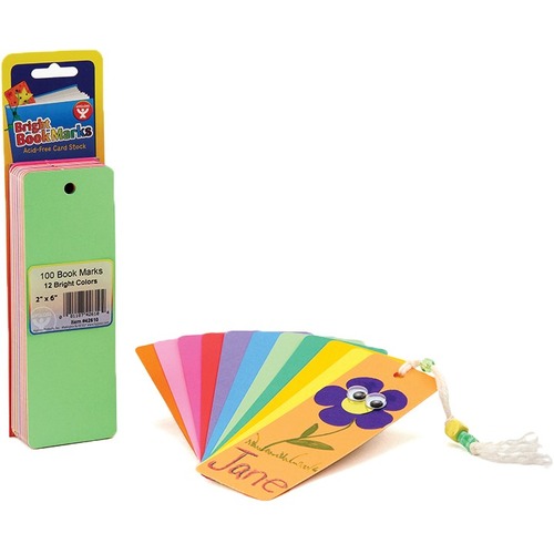 Blank Bookmarks - 100 Assorted Colours