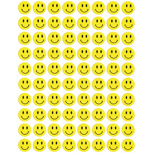 Hygloss Smiley Face Sticker Forms- 3 Sheets - Fun Theme/Subject - Self-adhesive - Foil - 3 Sheet - Stickers - HYX01859