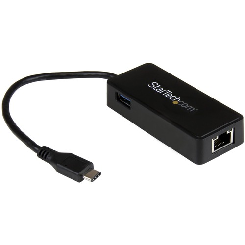 StarTech.com USB-C to Ethernet Gigabit Adapter - Thunderbolt 3 Compatible - USB Type C Network Adapter - USB C Ethernet Adapter - Use the USB Type C port on a laptop to add a GbE port & USB Type A port - USB 3.0 - USB-C to Gigabit Ethernet Adapter - USB C