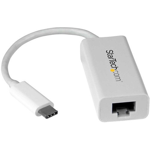 StarTech.com USB-C to Gigabit Ethernet Adapter - White - Thunderbolt 3 Port Compatible - USB Type C Network Adapter - Connect to a Gigabit network through the USB-C port on your computer - USB 3.1 Gen 1 (5Gbps) - USB Type C to Ethernet - Works w/ latest M