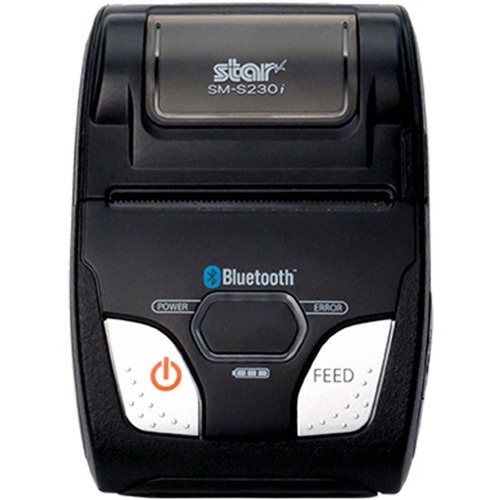 Star Micronics SM-S230i 2" Portable Thermal Printer - iOS/Android/Windows/Bluetooth/USB, 80 mm/sec, Monochrome, Auto Cutter, With MSR, Black