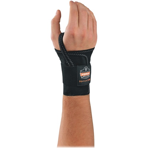 Ergodyne ProFlex 4000 Single-Strap Wrist Support - Right-handed - Black - 1 Each