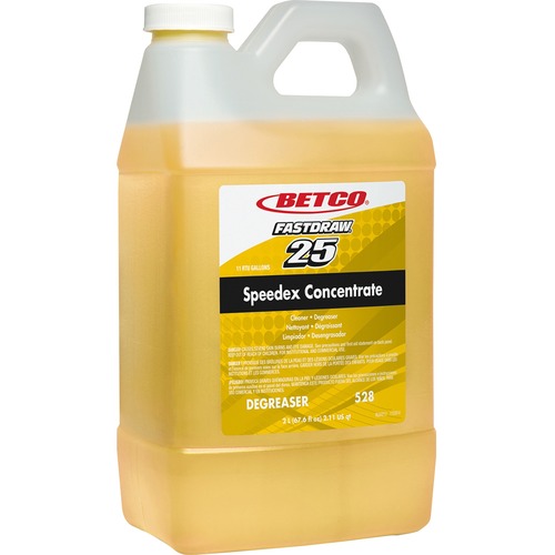 Betco Speedex Heavy Duty Degreaser - FASTDRAW 25 - For Multi Surface - Concentrate - 67.6 fl oz (2.1 quart) - Lemon Scent - 1 Each - Light Amber