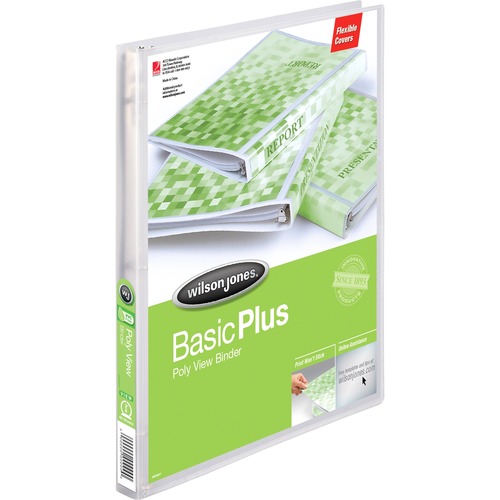 Wilson Jones® Flexible Poly View Binder - Clear