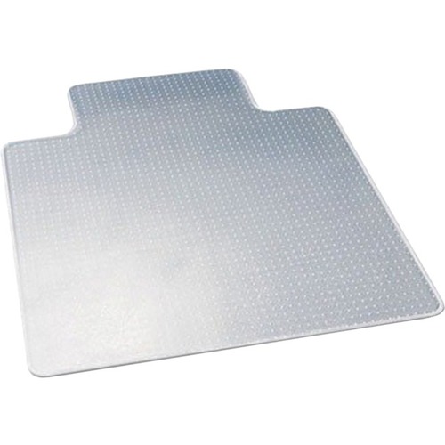 Deflecto DuraMat 45" x 53" w/lip-Low Pile - Carpeted Floor - 53" Length x 45" Width - Lip Size 12" Length x 25" Width - Textured - Vinyl - Clear