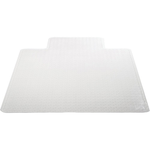 Deflecto SuperMat 45" x 53" w/lip Medium Pile - Medium Pile Carpet - 53" Length x 45" Width - Lip Size 12" Length x 25" Width - Vinyl - Clear