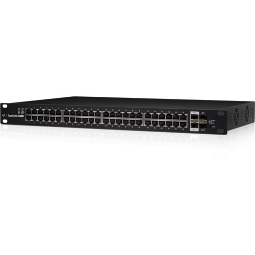 Ubiquiti Managed Gigabit Switch with SFP - 48 Ports - Manageable - Gigabit Ethernet - 10/100/1000Base-TX, 1000Base-X, 10GBase-X - 3 Layer Supported - 2 SFP Slots - Twisted Pair, Optical Fiber - 1U High - Rack-mountable, Wall Mountable - 1 Year Limited War
