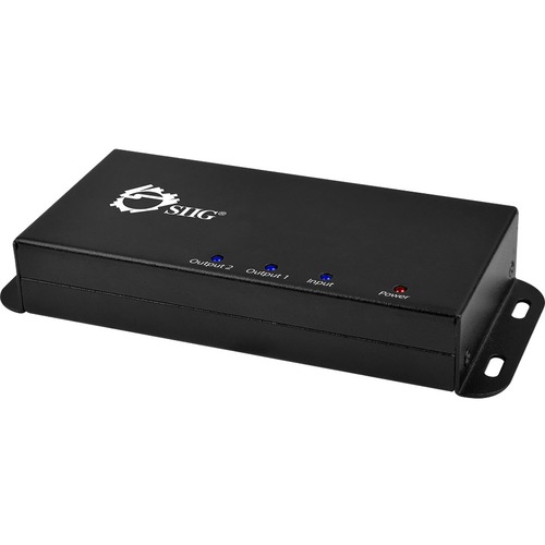 SIIG 4Kx2K HDMI 2-Port Splitter with 3D Supported - 49.21 ft Maximum Operating Distance - 1 x HDMI In - 2 x HDMI Out