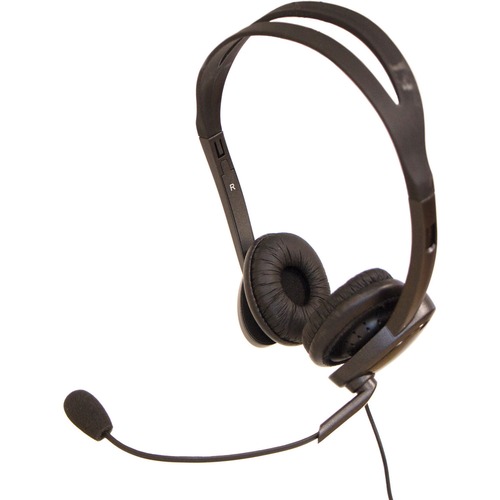 Spracht ZŪM Stereo 3.5 and USB Headset - Stereo - Mini-phone (3.5mm) - Wired - 32 - 140 Hz - 20 kHz - Over-the-head - Binaural - Circumaural - 5 ft Cable - Noise Canceling