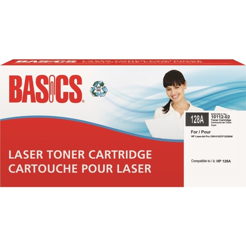 Basics® Remanufactured Laser Cartridge (HP LaserJet 128A) Cyan - Laser - 1300 Pages - 1 Each