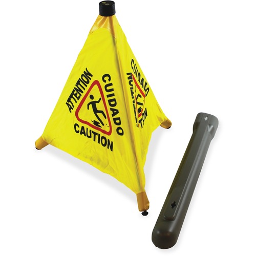 Impact Products 20" Pop Up Safety Cone - 1 Each - 18" (457.20 mm) Width - Cone Shape - Plastic - Yellow, Black