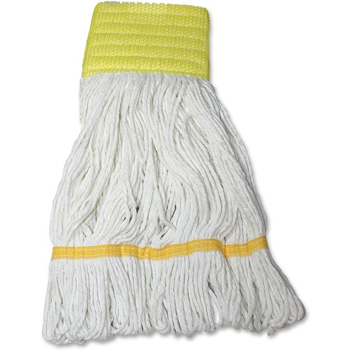 Impact Saddle Type Wet Mop - Small - Looped Ends, Lint Resistant, Fray Resistant - Cotton, Synthetic - 1 Each