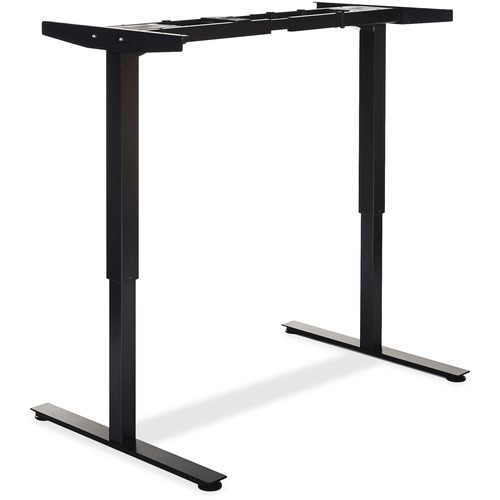 Lorell Electric Height Adjustable Sit-Stand Desk Frame - 2 Legs - 46" Height x 27.5" Width x 44.3" Depth - Assembly Required - Black
