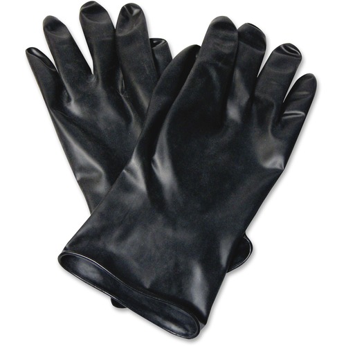 NORTH 11" Unsupported Butyl Gloves - Chemical Protection - 10 Size Number - Black - Water Resistant, Durable, Chemical Resistant, Ketone Resistant, Comfortable, Abrasion Resistant, Cut Resistant, Tear Resistant, Puncture Resistant - For Chemical, Manufact