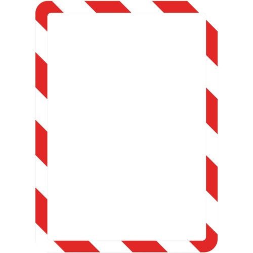 Djois by Tarifold Magnetic High-Visibility Insertable Safety Frame - 12.8" Height x 10.5" Width - Red, White - 2 / Pack