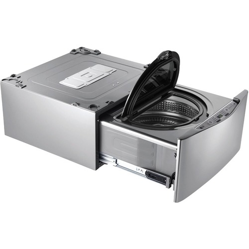 LG SideKick WD200CV Washer - 6 Mode(s) - Drawer - 1 ft³ Washer Capacity - 700 Spin Speed (rpm) - 120 V AC Input Voltage - Glass, Chrome - Graphite Steel