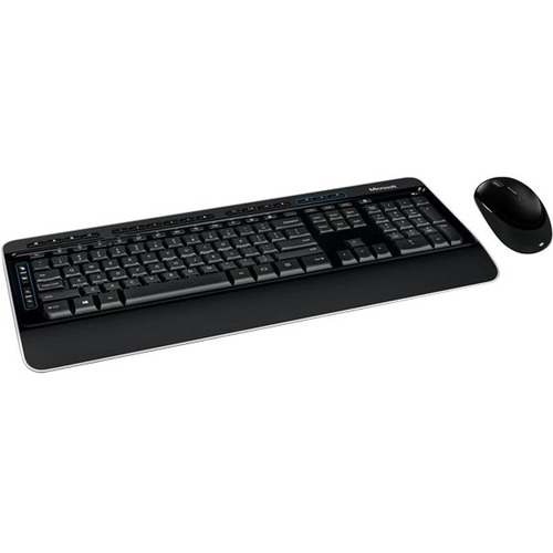 Microsoft Wireless Desktop 3050 - USB Wireless RF - 105 Key - French - USB Wireless RF - BlueTrack - 988 dpi - 5 Button - Tilt Wheel - Mute, Volume Down, Volume Up, Play/Pause, Stop, Previous Track, Next Track, Email, Web, Skype, My Music, ... Hot Key(s) 