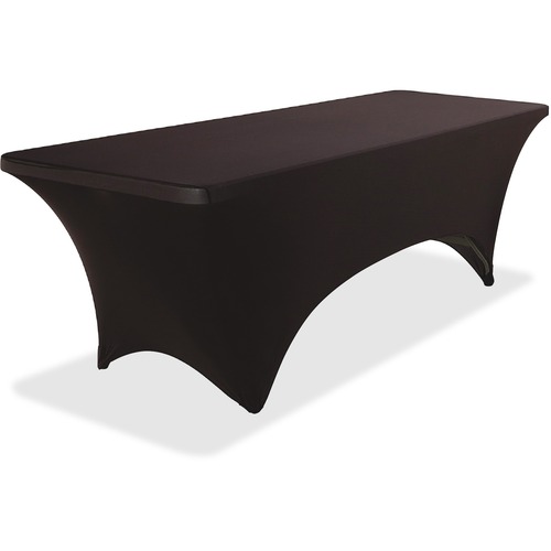 Iceberg Stretch Fabric Table Cover - Fabricel - Black - 1 Each