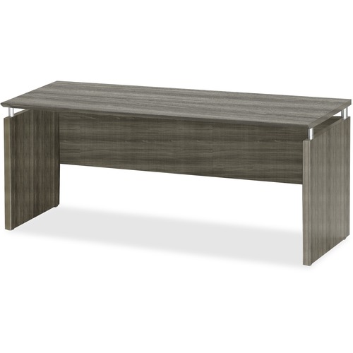 Mayline Medina Credenza - 72" x 20" x 1" x 29.5" - Beveled Edge - Finish: Gray Steel Laminate - Water Resistant, Stain Resistant, Abrasion Resistant, Durable, Modesty Panel, Leveling Glide