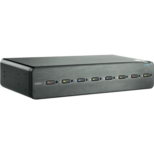 Linksys Advanced Secure 8-Port Dual-Head DVI-I KVM - 8 Computer(s) - 1 Local User(s) - 2560 x 1600 - 2 x PS/2 Port - 19 x USB - 16 x DVI - Desktop