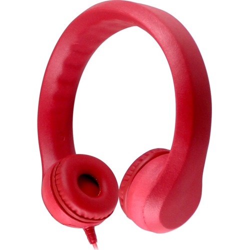 Hamilton Buhl Flex Phones Foam Headphones 3.5mm Plug Black - Stereo - Red - Mini-phone (3.5mm) - Wired - 32 Ohm - 20 Hz 20 kHz - Over-the-head - Binaural - Circumaural - 4 ft Cable