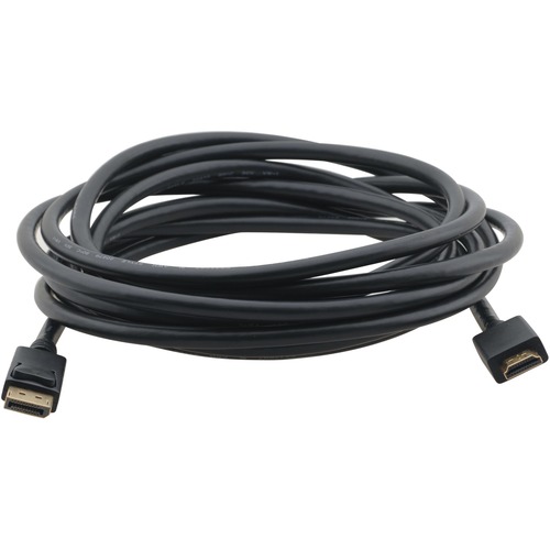 Kramer DisplayPort (M) to HDMI (M) Cable - 10 ft DisplayPort/HDMI A/V Cable for Audio/Video Device, Monitor, Notebook, Desktop Computer - First End: 1 x DisplayPort Digital Audio/Video - Male - Second End: 1 x HDMI Digital Audio/Video - Male