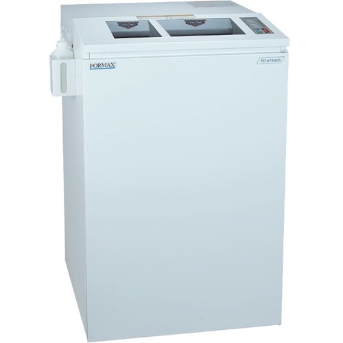 Formax FD8730HS High Security Paper / Optical Media Shredder - Continuous Shredder - Cross Cut - 15 Per Pass - for shredding Paper, CD, DVD, Credit Card - 0.063" x 0.156" , 0.031" x 0.188" Shred Size - P-7 - 23 ft/min