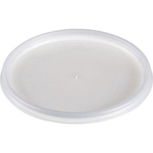 Dart Lids for Foam Cups and Containers - Round - Foam, Plastic - 1000 / Carton - Translucent