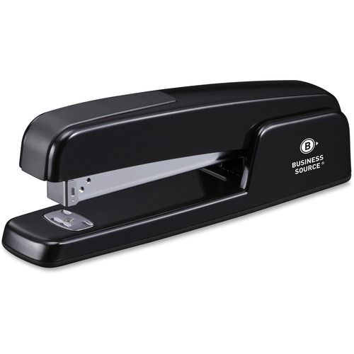 Business Source Die-cast Stapler - 20 Sheets Capacity - 210 Staple Capacity - Full Strip - 1 Each - Black