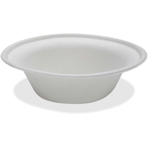 Genuine Joe 12 oz Disposable Bowls - Disposable - White - Sugarcane Body - 50 / Pack