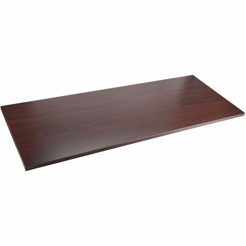 Lorell Quadro Sit/Stand Straight Edge Mahogany Tabletop - Laminated Rectangle, Mahogany Top - 60" Table Top Width x 24" Table Top Depth x 1" Table Top Thickness x 59.9" Width x 23.6" Depth - Assembly Required