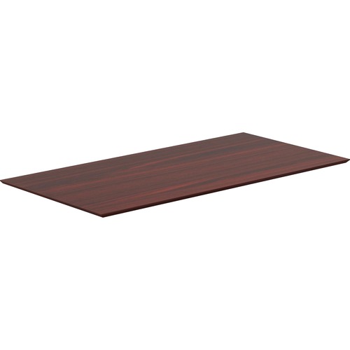 Lorell Electric Height-Adjustable Mahogany Knife Edge Tabletop - Laminated Rectangle, Mahogany Top - 60" Table Top Width x 24" Table Top Depth x 1" Table Top Thickness - 1" Height x 59.9" Width x 23.6" Depth - Assembly Required