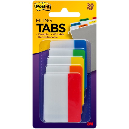 Post-it® Tabs - Write-on Tab(s)2" Tab Width - Multicolor Tab(s) - 30 / Pack