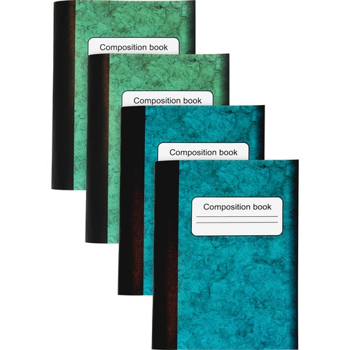 Sparco Composition Books - 80 Sheets - 4.25" (107.95 mm) x 3.25" (82.55 mm) - Multi-colored Cover - Sturdy Cover, Durable - 4 / Pack - Memo / Subject Notebooks - SPR36126