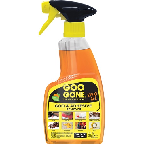 Goo Gone Spray Gel - For Multipurpose, Shoe Polish - 12 fl oz (0.4 quart)Bottle - 1 Each - Non-drip, No-mess - Orange