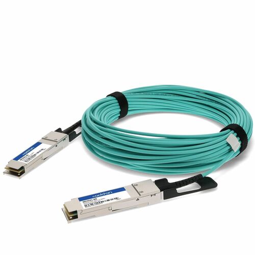AddOn 90Y3521-AO Fiber Optic Network Cable - 98.4 ft Fiber Optic Network Cable for Network Device - First End: 1 x QSFP+ Network - Second End: 1 x QSFP+ Network - 40 Gbit/s - 1 - TAA Compliant