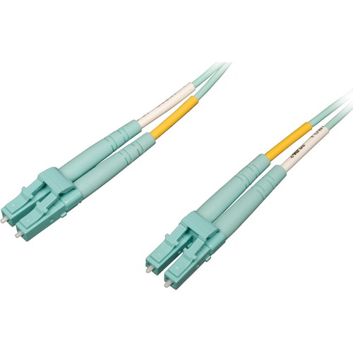 Tripp Lite 10Gb/100Gb Duplex Multimode LC/LC OM4 Aqua Fiber Patch Cable 15M - Fiber Optic for Network Device - 12.50 GB/s - Patch Cable - 49.21 ft - 2 x LC Male Network - 2 x LC Male Network - 50/125 µm - Aqua