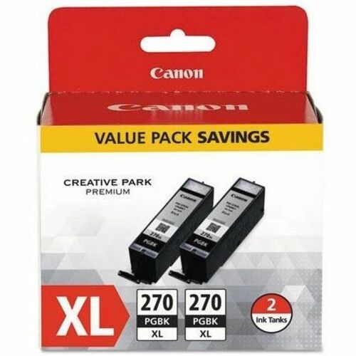 Canon PGI-270 XL Original Inkjet Ink Cartridge - Pigment Black - 2 / Pack