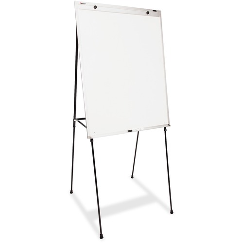 SKILCRAFT Dry-erase Steel Easel - 29" (2.4 ft) Width x 40" (3.3 ft) Height - Melamine Surface - Silver Frame - Rectangle - Floor Standing, Tabletop - Magnetic - Mar Resistant, Non-skid Rubber Feet, Adjustable, Sturdy, Accessory Tray - 1 Each