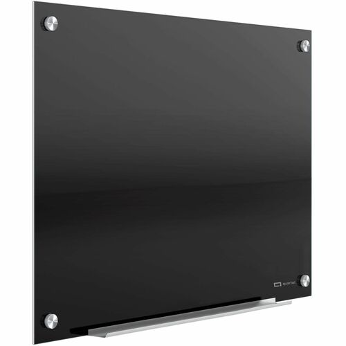 Quartet Infinity™ Glass Magnetic Dry-Erase Board - 96" (8 ft) Width x 48" (4 ft) Height - Black Tempered Glass Surface - Black Frame - Horizontal/Vertical - Magnetic - 1 / Each
