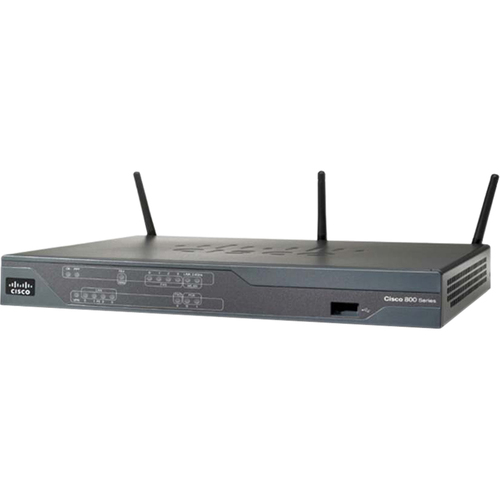 Cisco 887VAW Wi-Fi 4 IEEE 802.11n  Modem/Wireless Router - 2.40 GHz ISM Band - 6.75 MB/s Wireless Speed - 4 x Network Port - 1 x Broadband Port - USB - PoE Ports - Fast Ethernet - Desktop