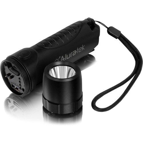 Aluratek PowerLight ACEK205F Power Bank - For USB Device, Flashlight, Gaming Console, MP3 Player, Smartphone, Tablet PC, e-book Reader, Bluetooth Speaker, Bluetooth Headset, Cellular Phone - Lithium Ion (Li-Ion) - 5000 mAh - 2 A - 5 V DC Output