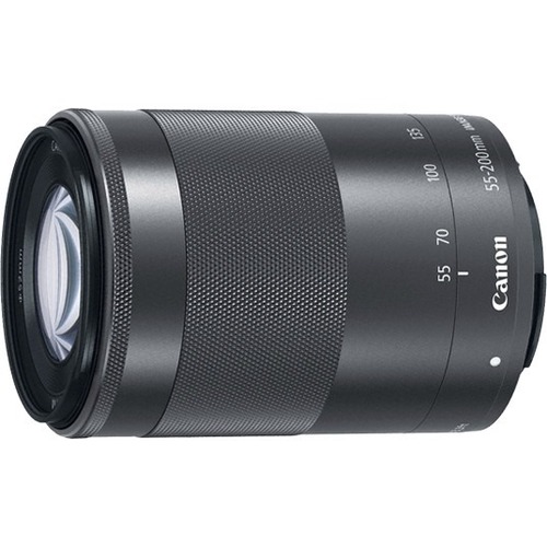 Canon - 55 mm to 200 mm - f/6.3 - Telephoto Zoom Lens for Canon EF-M - Designed for Digital Camera - 52 mm Attachment - 0.21x Magnification - 3.6x Optical Zoom - Optical IS