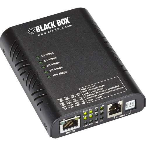 Black Box Industrial Ethernet Extender - 10/100, 1-Port - 8448 ft Extended Range