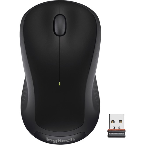 Logitech M310 Wireless Mouse, 2.4 GHz with USB Nano Receiver, 1000 DPI Optical Tracking, 18 Month Battery, Ambidextrous, Compatible with PC, Mac, Laptop, Chromebook (Black) - Optical - Wireless - Radio Frequency - 2.40 GHz - Black - USB - 1000 dpi - Scrol