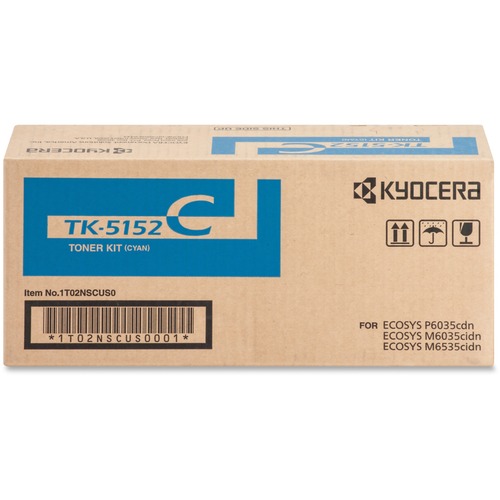 Kyocera TK-5152C Original Toner Cartridge - Laser - 10000 Pages - Cyan - 1 Each