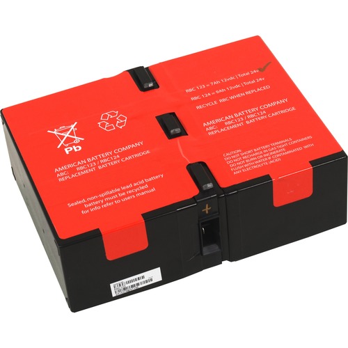 ABC RBC124 UPS Repacement Battery for APC - 9000 mAh - 12 V DC - Lead Acid - Maintenance-free/Sealed - Hot Pluggable - Hot Swappable - 3 Year Minimum Battery Life - 5 Year Maximum Battery Life